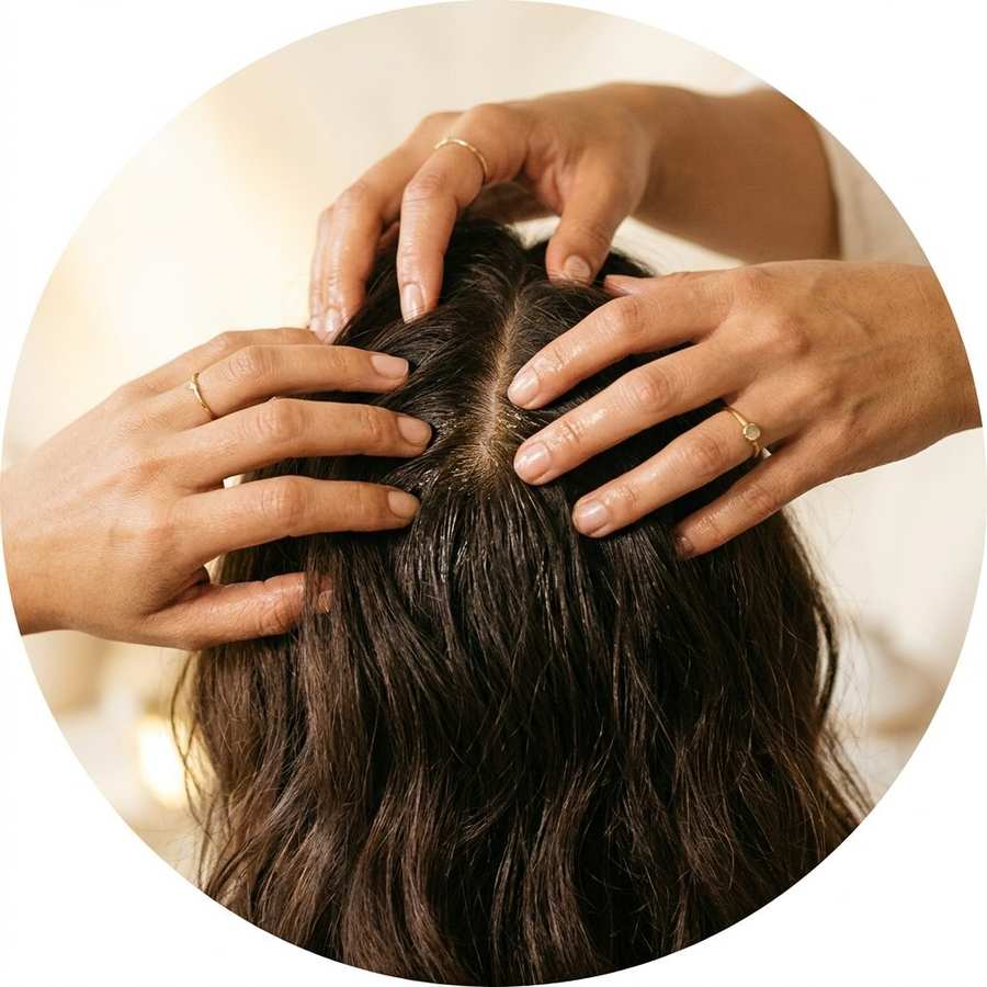 Step 02 - Massage Scalp Gently